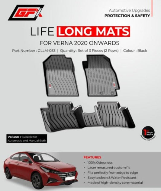 GFX Hyundai Verna 2020 Onwards Life Long Floor Mats