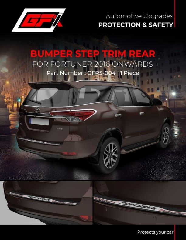 GFX Bumper Step Trim Rear For Toyota Fortuner (2016 onwards) - Autosparz