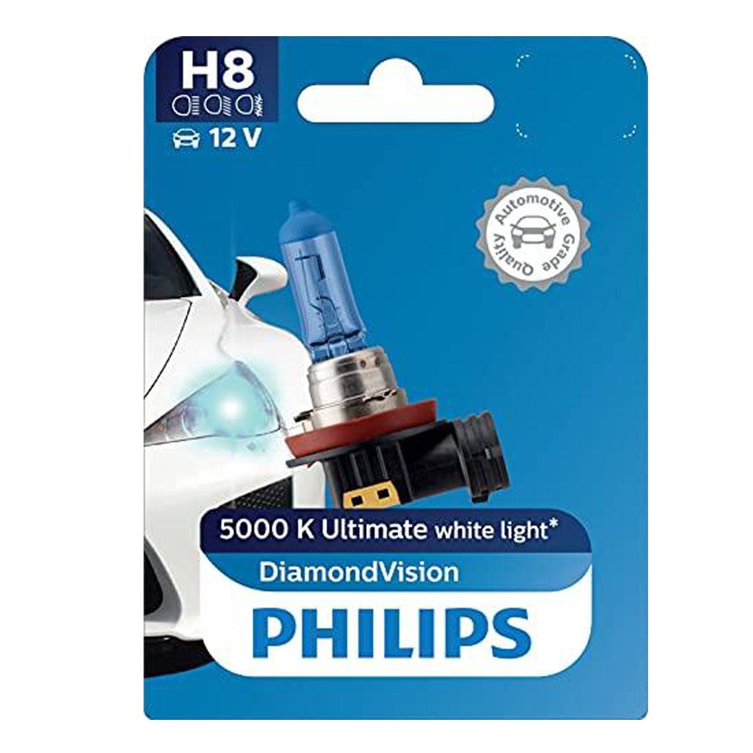 Philips H8 12360 Diamond Vision Foglight Bulb (12V, 35W) - Autosparz