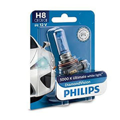 Philips H8 12360 Diamond Vision Foglight Bulb (12V, 35W) - Autosparz