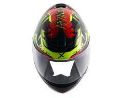 Axor Rage Python Full Face Helmet (Black Neon Yellow Red) - Autosparz
