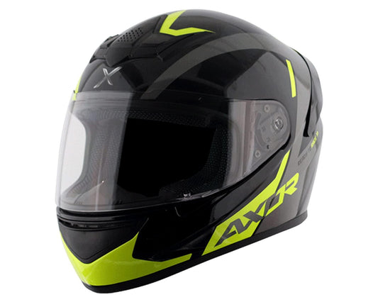 Axor Rage RTR Full Face Helmet (Black Neon Yellow) - Autosparz