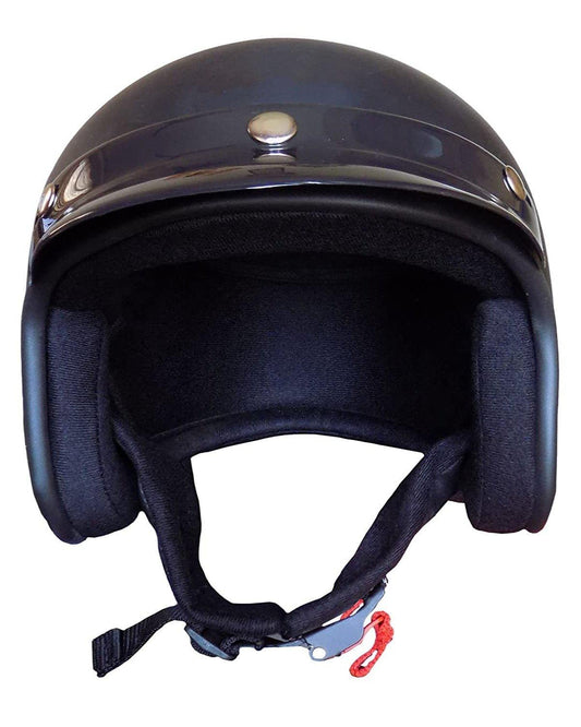 Ergo Jetstar with sticker Open Face Helmet (Mat Black) - Autosparz