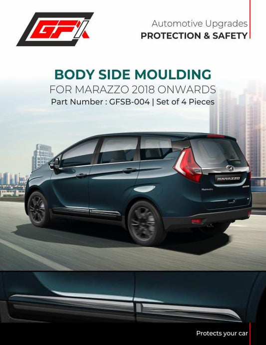 GFX Body Side Cladding for Mahindra Marazzo(2018 onwards)( Set of 4 pcs) - Autosparz