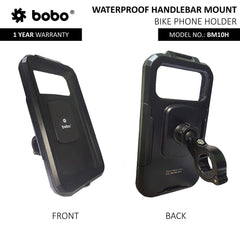 BOBO BM10H Handlebar Mount Fully Waterproof Bike/Motorcycle/Scooter Mobile Phone Holder Mount - Autosparz