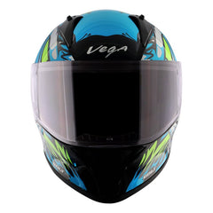 Vega Bolt Bunny Black Neon Blue Helmet