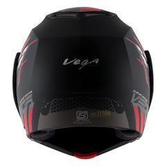 Vega Crux Dx Flex Dull Black Red Helmet