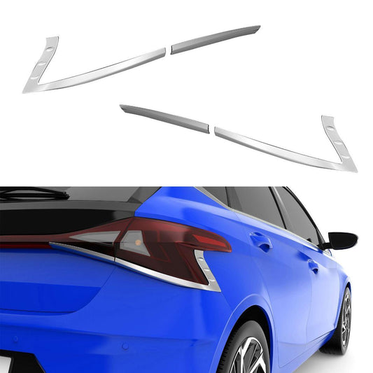 Galio Chrome Tail Lamp Garnish Compatible for Hyundai i20 (2020 onwards) (Set of 4 pcs.)
