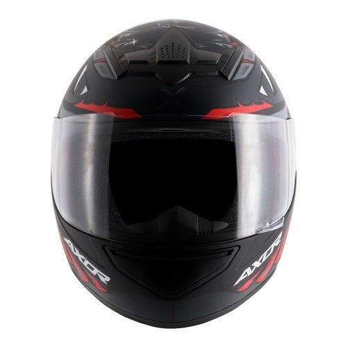 Axor Rage Python Full Face Helmet (Matt Black Grey Red) - Autosparz