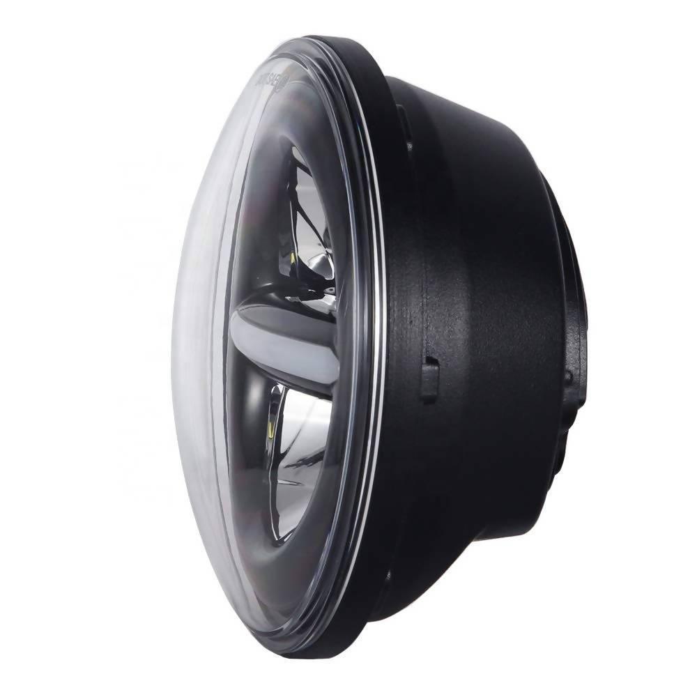 Round Led Headlight For Bikes With Parking Light (7 inch, 55W, 12v)