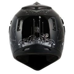 Vega Off Road D/V Sketch Black Silver Helmet
