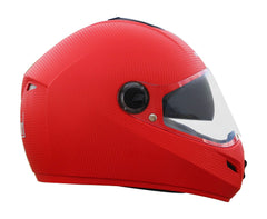 Steel Bird SBH-02 Rox Dashing Red Helmet with Sun Shield Visor - Autosparz