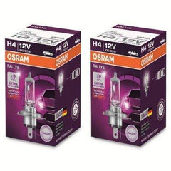 Osram Rallye H4 Halogen Exterior Headlight Bulb (12V, 100/90W, 2 Bulbs) - Autosparz
