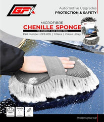 GFX Microfiber Cloth Cleaning Sponge & Gloves for Car, Bike, Home and Office (Grey) (Pack of 1)