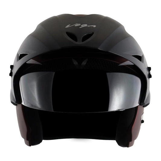 Vega Cruiser W/P Dull Burgundy Open Face Helmet