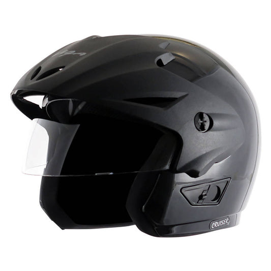 Vega Cruiser W/P Black Open Face Helmet