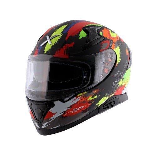 Axor Apex Racer D/V Full Face Helmet (Dull Black Neon Yellow) - Autosparz