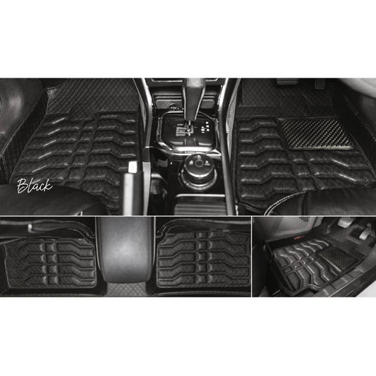 7D Luxury Car Floor Mat for Maruti Suzuki Fronx 2023 Onwards - Black