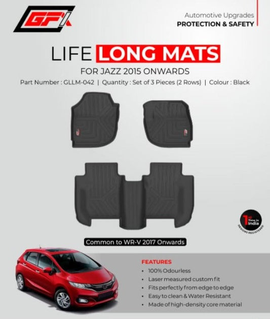 GFX Honda Jazz 2015 Onwards Premium Life Long Floor Mats