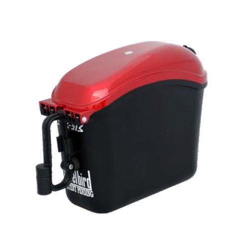 Steelbird SB-513 Universal Luggage Side Box with Helmet Locker and Fitment Clamps (Red & Black)