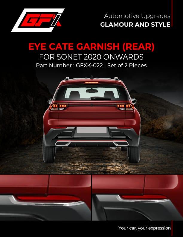 GFX Eye Cate Garnish For Kia Sonet (2020 onwards) (Set of 2 Pcs.) - Autosparz