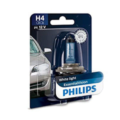 Philips 12569EVB1 H4 White Light Essential Vision Headlight (12V, 100/90W) - Autosparz