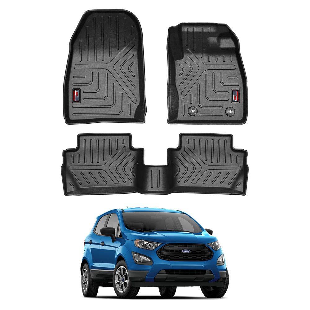 GFX Premium Life Long Car Floor Foot Mats Compatible For Ford Eco Sports (2019 Onwards) (Set of 3 Pcs.)