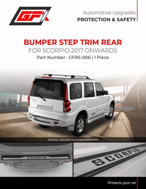 GFX Bumper Step Trim Rear For Mahindra Scorpio (2017 onwards) - Autosparz