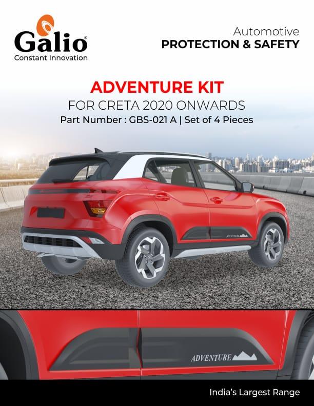 Galio Adventure Kit For Hyundai Creta (2020 onwards) ( Set of 4 pcs) - Autosparz