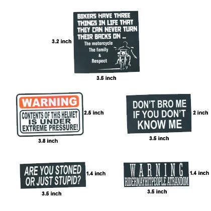 Warning Quoted Non Reflective Stickers Set of 10 - Autosparz