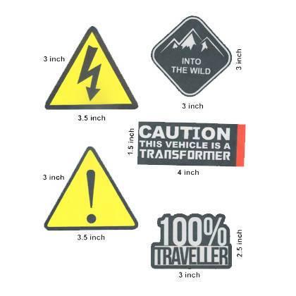 Assorted Reflective Stickers Set of 10