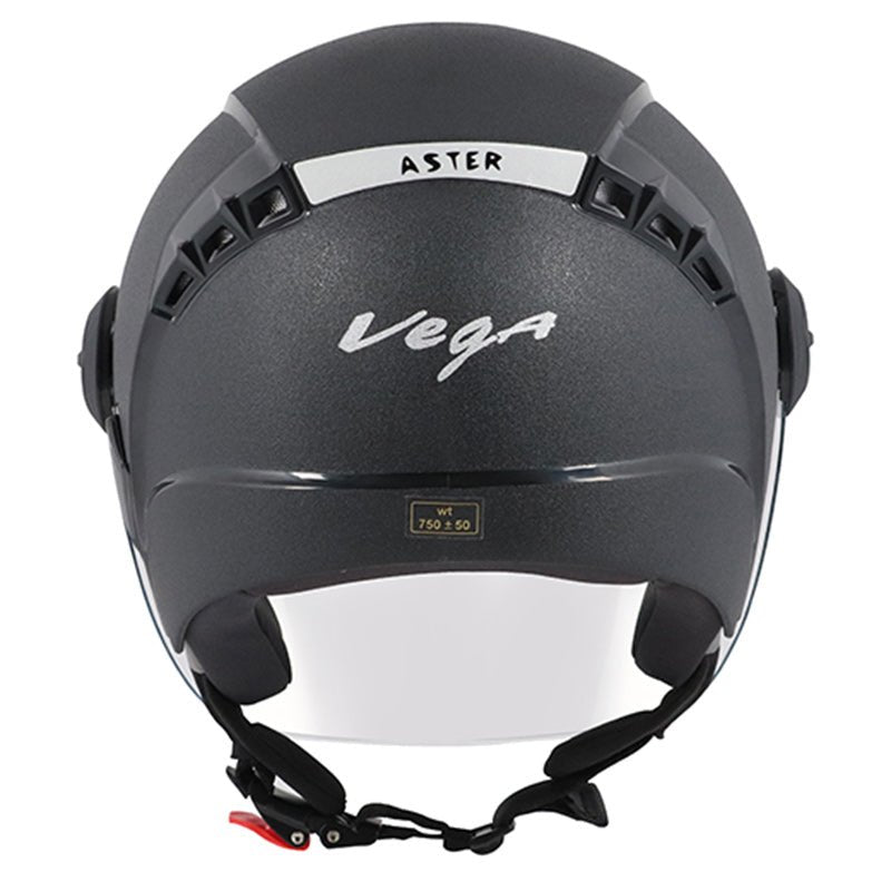 Vega Aster Black Open Face Helmet