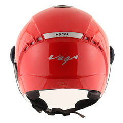 Vega Aster Dx Red Open Face Helmet