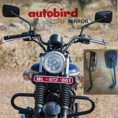 Autobird Rear View Mirrors for Bajaj Avenger (Set of 2) (Black) - Autosparz