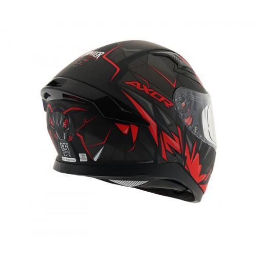 Axor Apex Hunter DV Full Face Helmet (Dull Black Red)