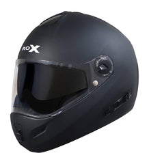 Steel Bird SBH-02 Rox Helmet with Inner Sun Shield Visor (Glossy Mat Black) - Autosparz