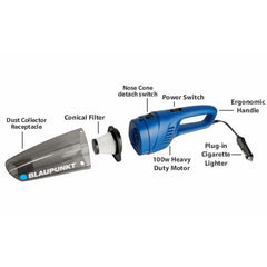 Blaupunkt Car Vacuum Cleaner (VC 1008 B)