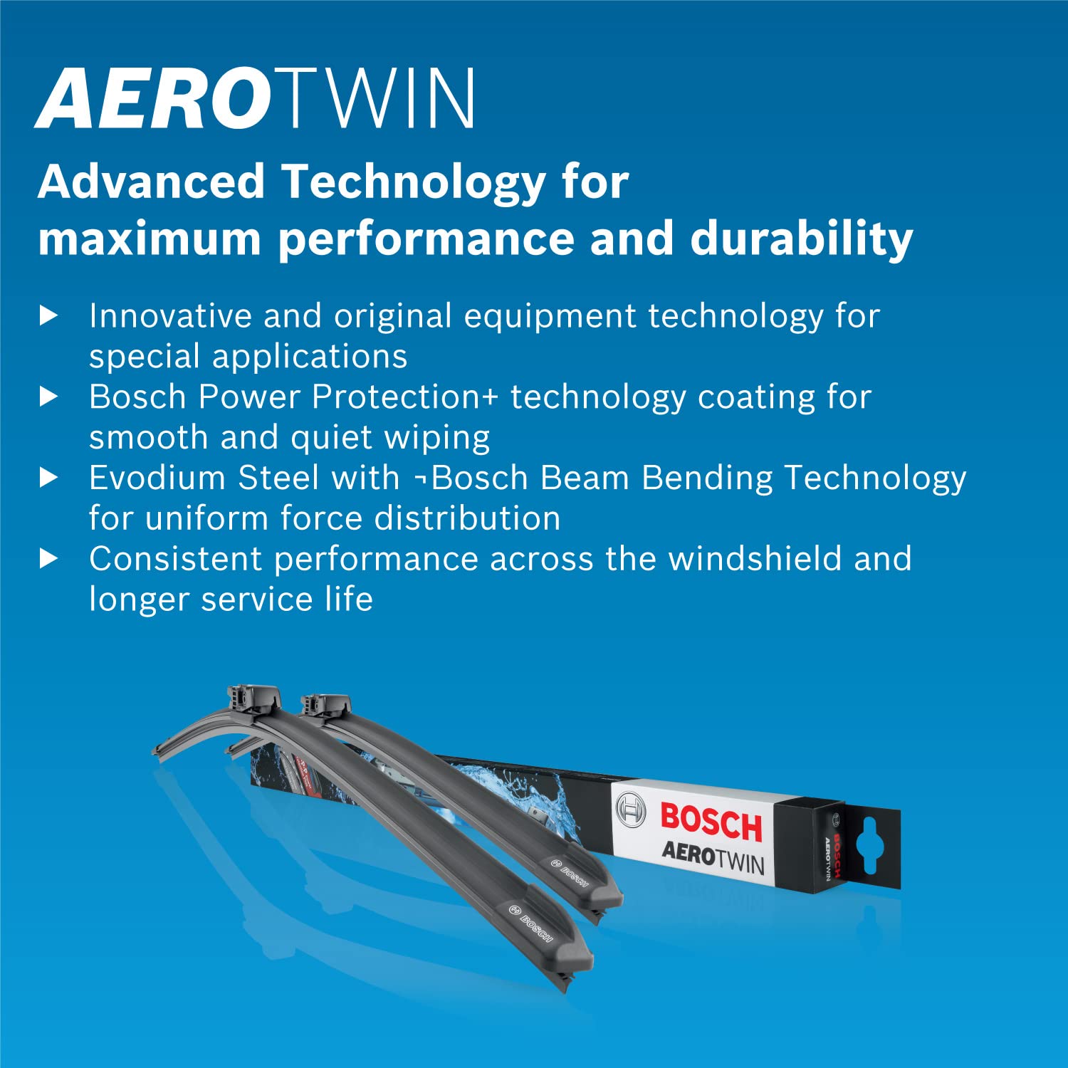 Bosch 3397006945 Aero Twin 6-in-1 18-inch Wiper Blade