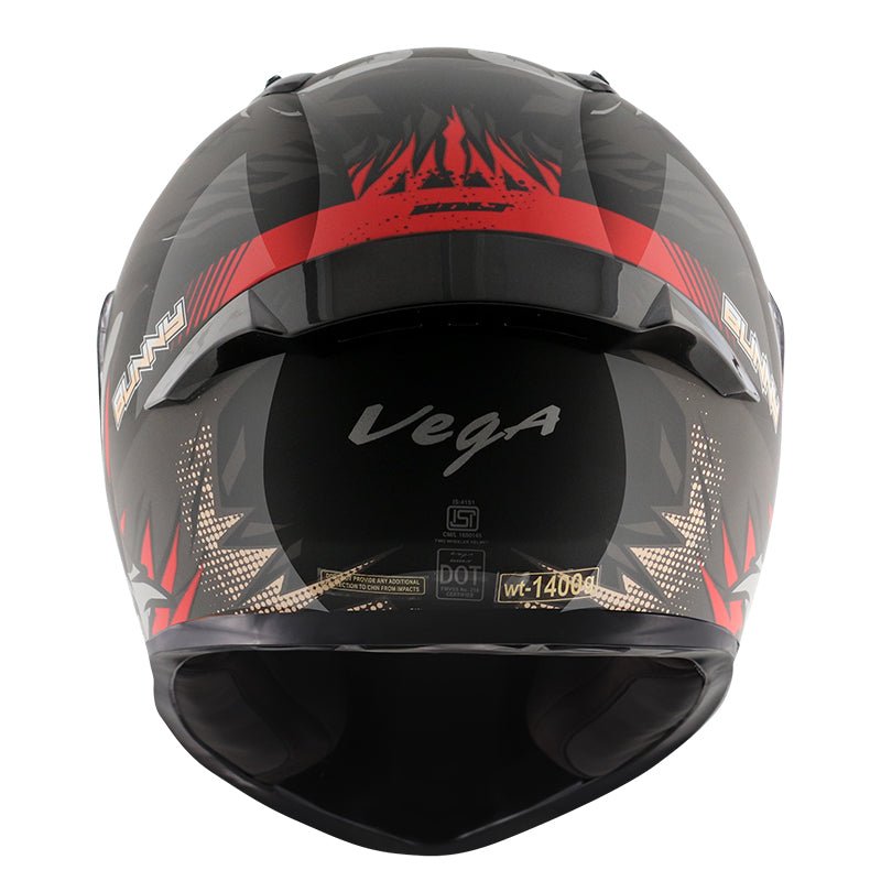 Vega Bolt Bunny Glossy Black Red Helmet
