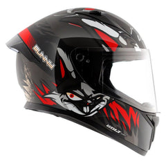 Vega Bolt Bunny Glossy Black Red Helmet