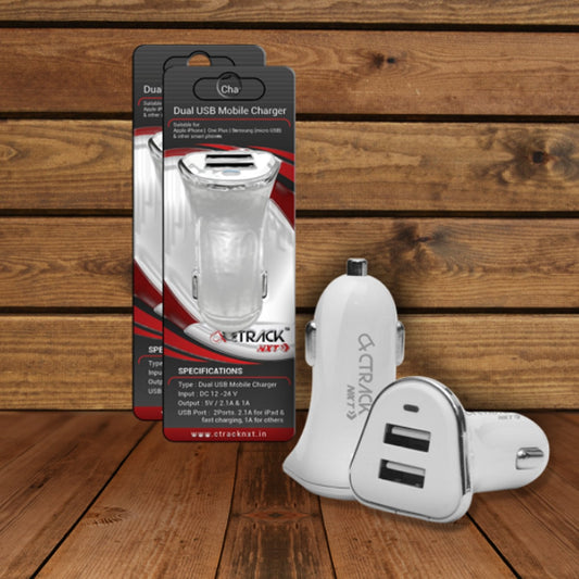 CTRACK NXT Dual port Fast Mobile Charger 3.1 A with 3-in-1 Braided Cable