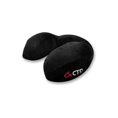 CTRACK NXT Memory Foam Travel Pillow with Extra Soft Velvet Cover (Black)