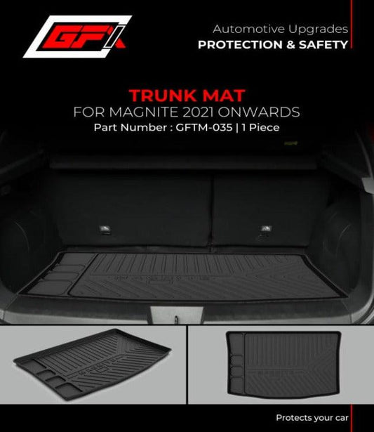 GFX Car Trunk/Dicky Mat Compatible For Nissan Magnite (2020 onwards) (Black)