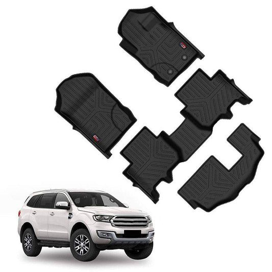 GFX Life Long FloorFoot Mats for Ford Endeavour (2020 onwards) (Set of 4 Pcs.)