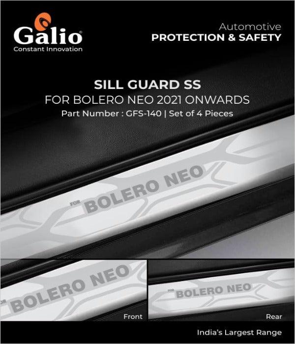 Galio Car Door Sill Guard Scuff Plate For Mahindra Bolero Neo (2021 onwards) (Set of 4 Pcs.)