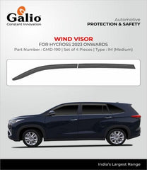 Galio Car Door Wind Visor For Toyota Innova Hycross (2023) (Set of 4 pcs.) - Autosparz