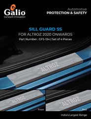 Galio Car Footsteps Sill Guard For Tata Altroz (2020 onwards) (Set of 4 Pcs.) - Autosparz