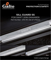 Galio Car Footsteps Sill Guard Stainless Steel Scuff Plate For Maruti Suzuki Swift (2018 onwards) (Set of 4 Pcs.)