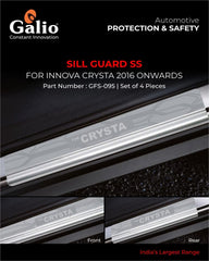 Galio Car Footsteps Sill Guard Stainless Steel Scuff Plate For Toyota Innova Crysta (2016 onwards) (Set of 4 Pcs.)