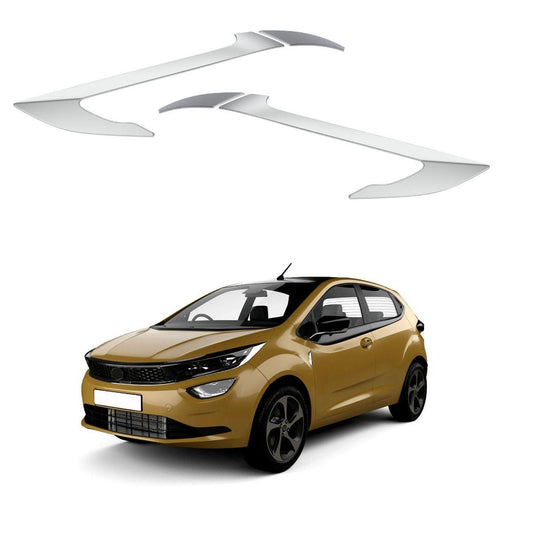 Galio Chrome Tail Lamp Garnish Compatible for Tata Altroz (2020 Onwards) (Set of 4 pcs.)
